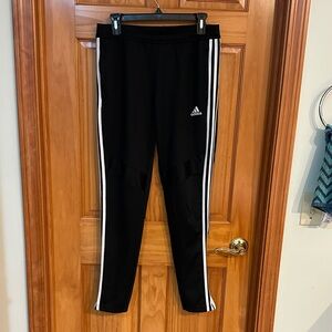 Adidas Womens Climacool Black Joggers with White Stripes